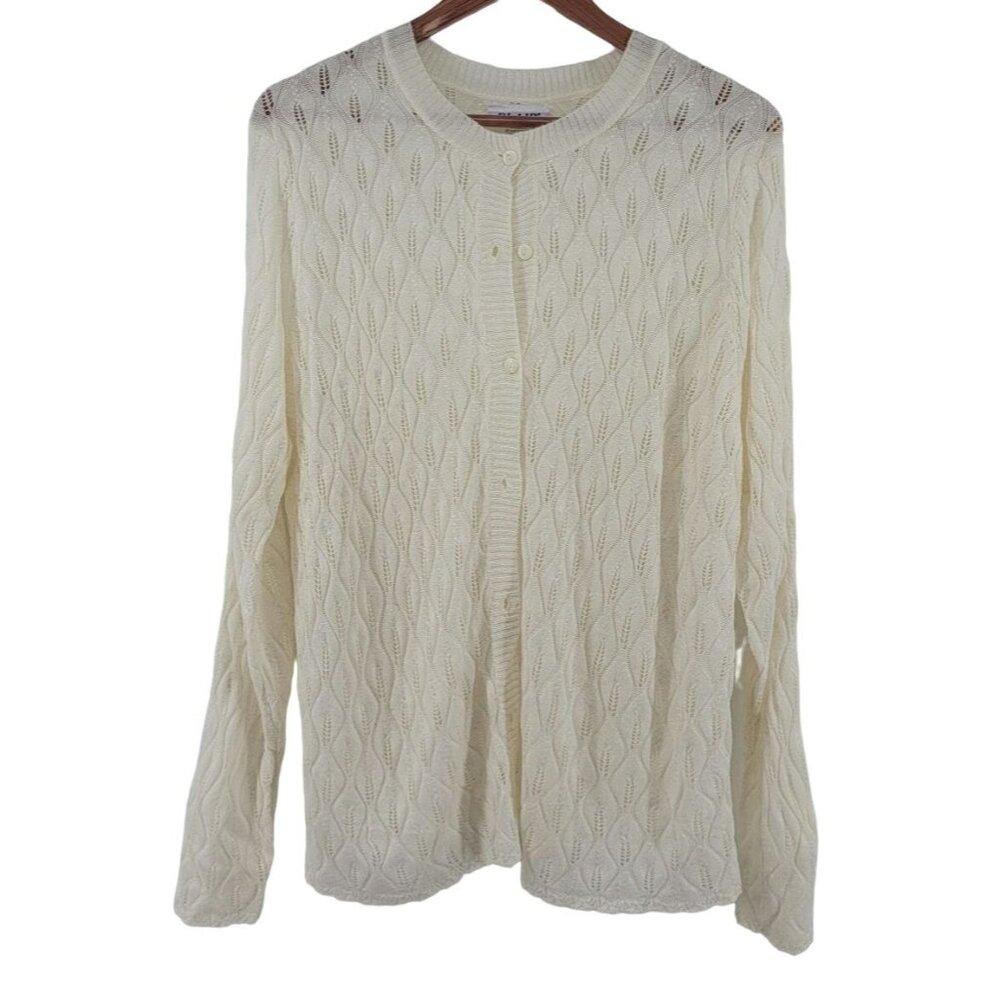 Blair Women's Sweater 100% Acrylic‎ Cream XL
